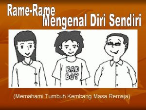 Memahami Tumbuh Kembang Masa Remaja REMAJA Periode perubahan