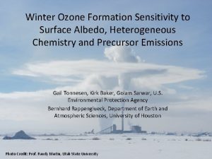 Winter Ozone Formation Sensitivity to Surface Albedo Heterogeneous