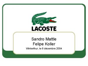 Sandro Mattle Felipe Koller Winterthur le 6 dcembre