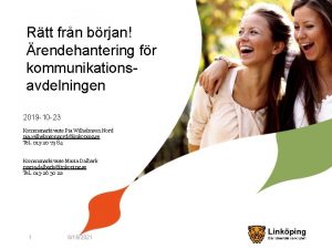 Rtt frn brjan rendehantering fr kommunikationsavdelningen 2019 10