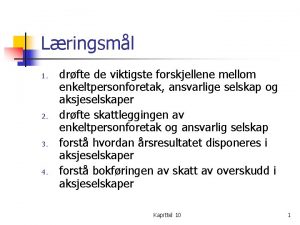 Lringsml 1 2 3 4 drfte de viktigste