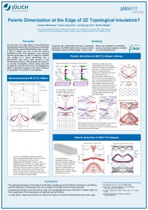 Peierls Dimerization at the Edge of 2 D