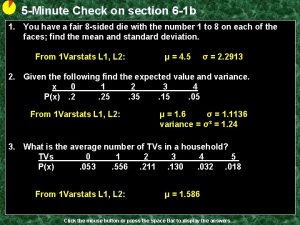 5 Minute Check on section 6 1 b