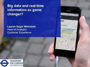 Big data and realtime information as game changer