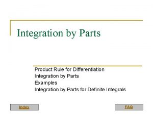 Product rule integration