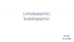 Lichokopytnci Sudokopytnci 8 A 8 B 10 12