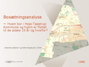 Bostningsanalyse Hvem bor i HjeTaastrup Kommune og hvem