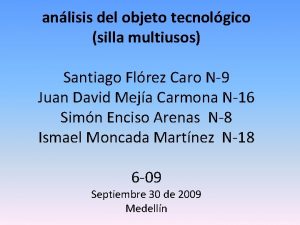 Análisis comparativo de una silla