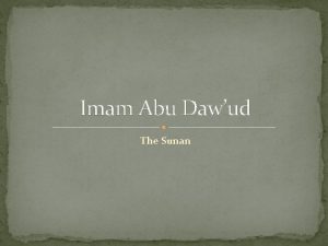Imam Abu Dawud The Sunan Name Kunyah Abu