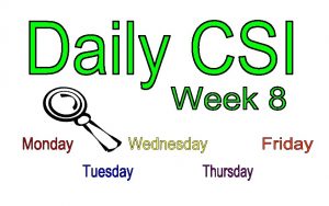 Week 8 Monday CSI Challenge 8 Scrambled Words