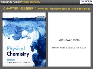 Atkins de Paula Physical Chemistry CHAPTER NUMBER 4