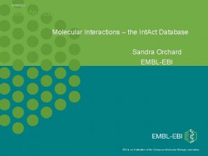 6162021 Master title Molecular Interactions the Int Act