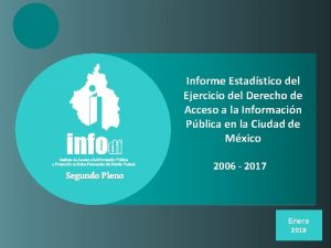 Informe Estadstico del Ejercicio del Derecho de Acceso