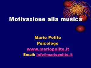 Motivazione alla musica Mario Polito Psicologo www mariopolito