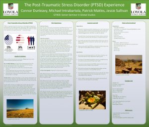 The PostTraumatic Stress Disorder PTSD Experience Connor Dunleavy