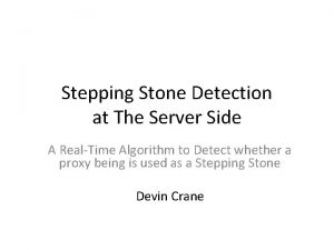 Steppingstone server