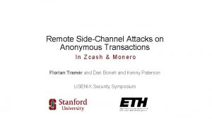 Remote side-channel attacks on anonymous transactions