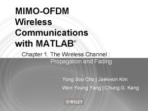 MIMOOFDM Wireless Communications with MATLAB Chapter 1 The
