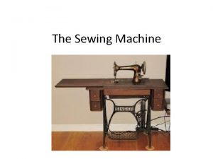 What part of a sewing machine leads