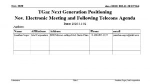 Nov 2020 doc IEEE 802 11 201570 r