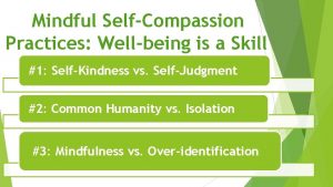 Mindful SelfCompassion Practices Wellbeing is a Skill 1