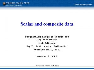 Scalar and composite data Programming Language Design and