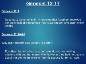 Genesis 12 17 Genesis 12 1 Doctrine Covenants