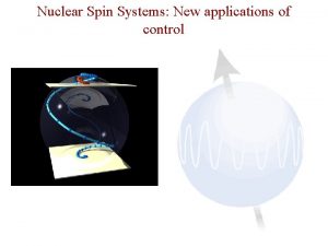 Nuclear Spin Systems New applications of control Nuclear