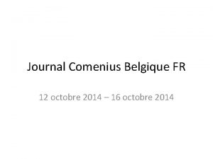 Journal Comenius Belgique FR 12 octobre 2014 16