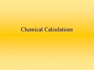 Chemical Calculations Relative Atomic Mass The relative atomic