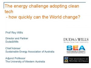 The energy challenge adopting clean tech how quickly