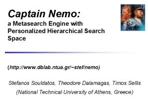 Captain Nemo a Metasearch Engine with Personalized Hierarchical