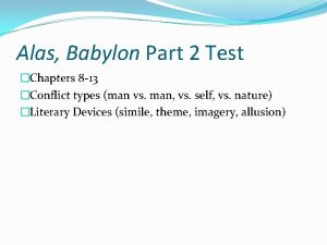 Alas babylon chapter 8 summary