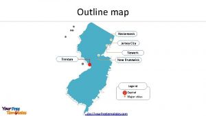 Outline map Hackensack Jersey City Newark Trenton New