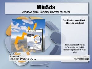 Win Szla Windows alap komplex gyviteli rendszer Lassthat