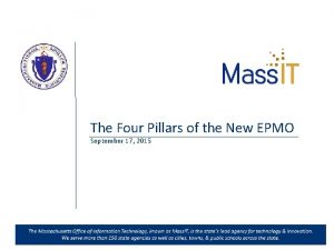 The Four Pillars of the New EPMO September