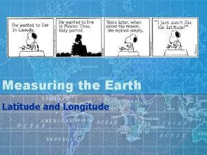 Measuring the Earth Latitude and Longitude Mapping Earths