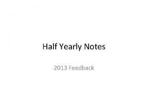 Half Yearly Notes 2013 Feedback Q 11 Magnetic