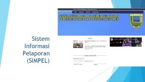 Sistem Informasi Pelaporan SIMPEL Kebumen 2016 Perkenalan Nama