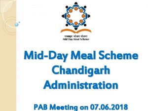 MidDay Meal Scheme Chandigarh Administration PAB Meeting on