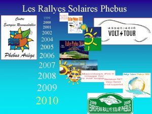 Les Rallyes Solaires Phebus 1999 2000 2001 2002