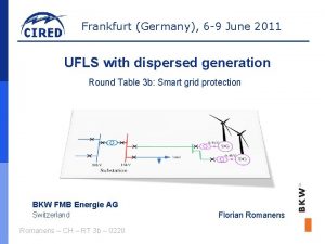 Frankfurt Germany 6 9 June 2011 UFLS with