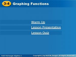 Lesson 3-4 graphing functions