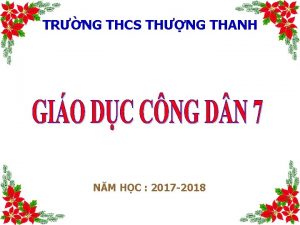 TRNG THCS THNG THANH NM HC 2017 2018