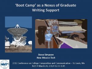 Boot Camp as a Nexus of Graduate Writing