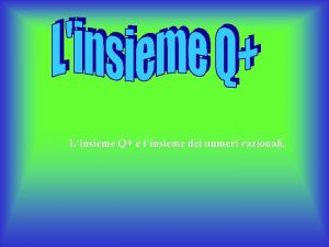 Linsieme q