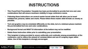 INSTRUCTIONS This Power Point Presentation Template has been