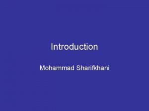 Introduction Mohammad Sharifkhani The IC Growth Cycle Technology