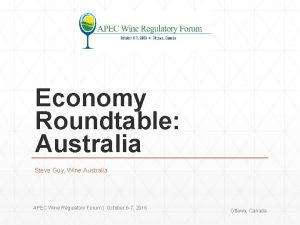 Economy Roundtable Australia Steve Guy Wine Australia APEC