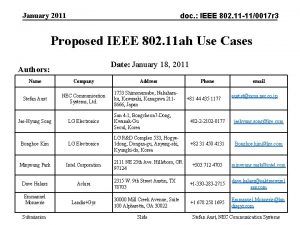 January 2011 doc IEEE 802 11 110017 r